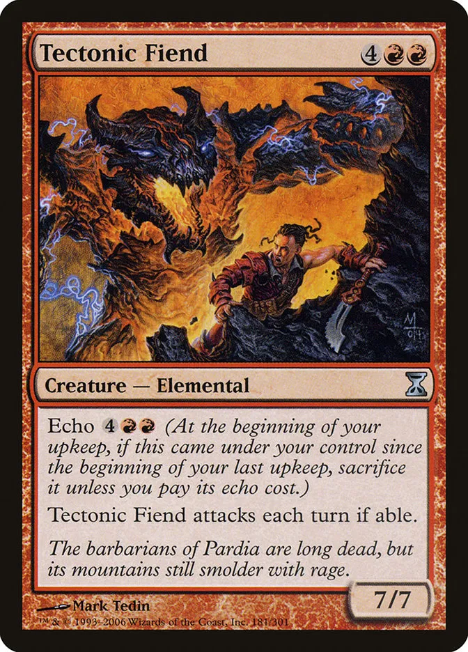 2006 Time Spiral Tectonic Fiend uncommon #181 uncommon card image
