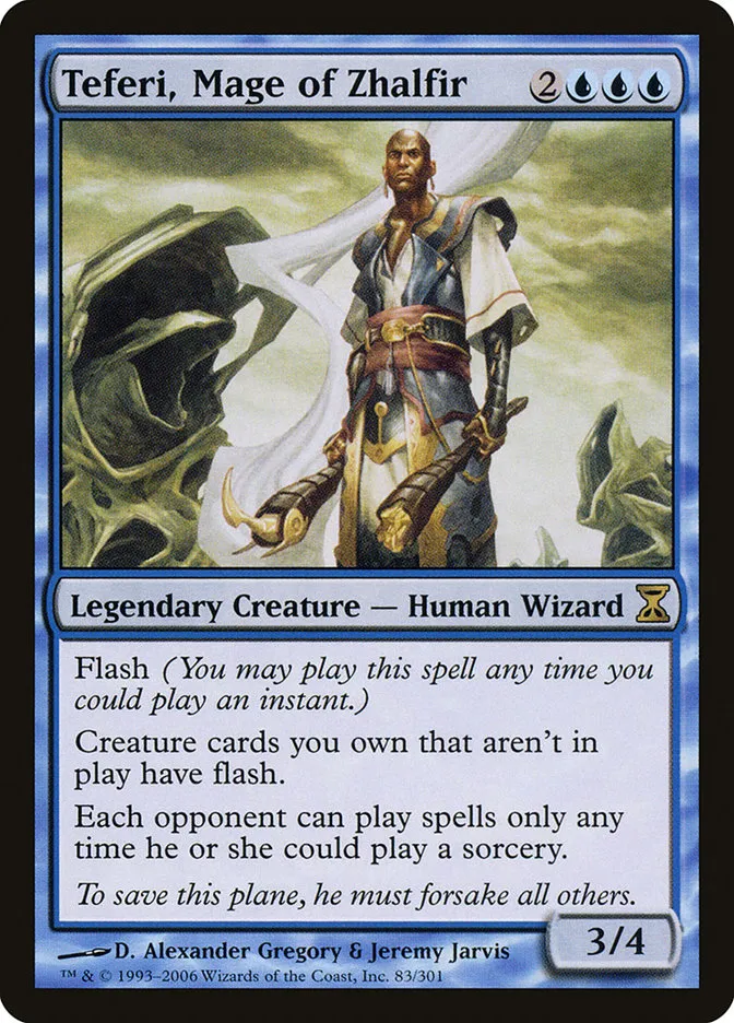 2006 Time Spiral Teferi, Mage of Zhalfir #83 rare card image
