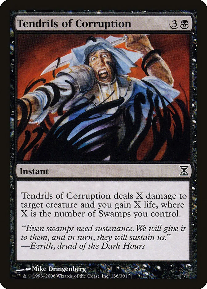 2006 Time Spiral Tendrils of Corruption #136 common card image