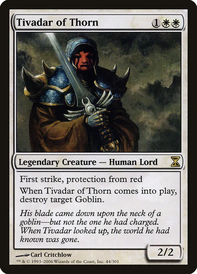 2006 Time Spiral Tivadar of Thorn #44 rare card image