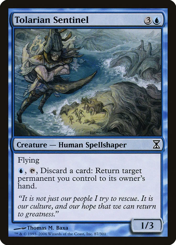 2006 Time Spiral Tolarian Sentinel #87 common card image