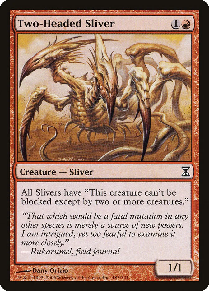 2006 Time Spiral Two-Headed Sliver common #183 common card image