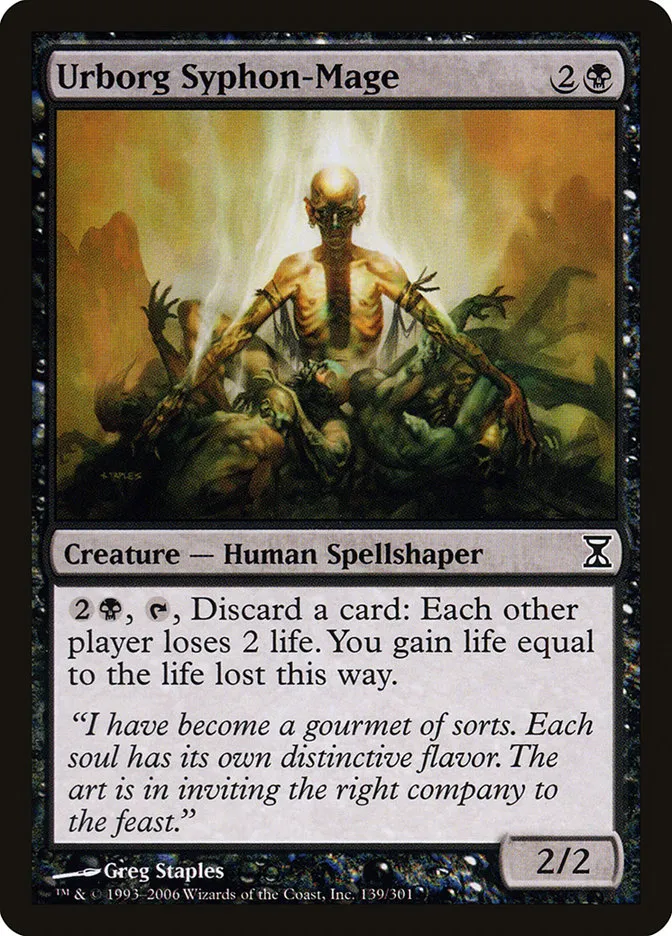 2006 Time Spiral Urborg Syphon-Mage #139 common card image