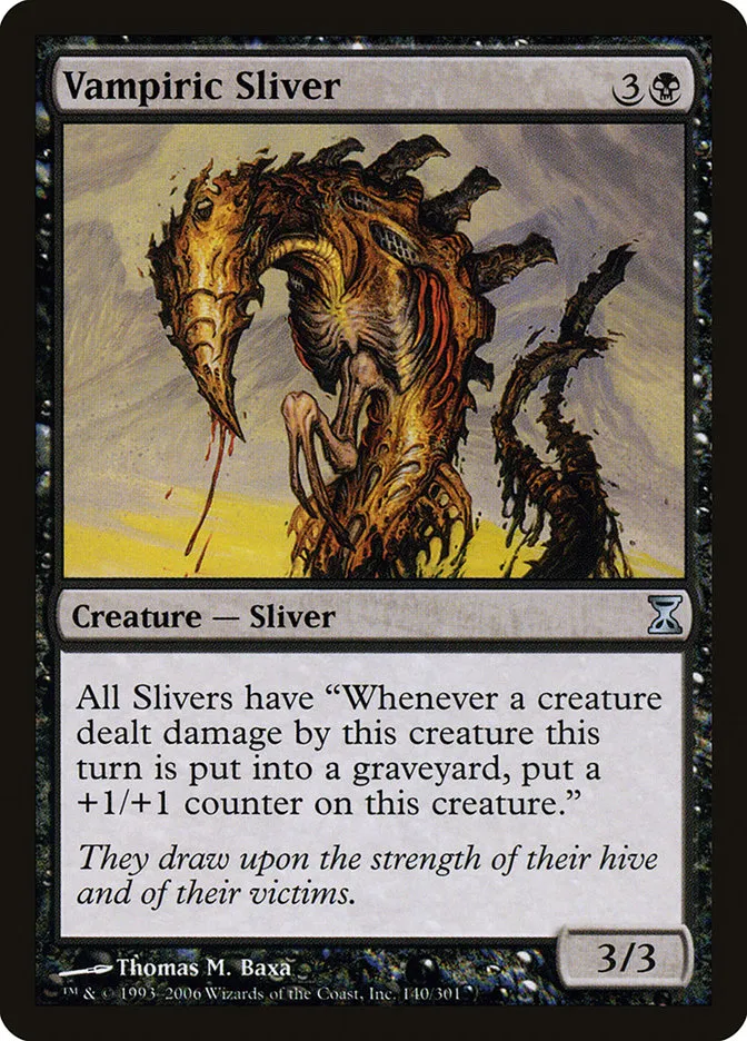 2006 Time Spiral Vampiric Sliver #140 uncommon card image