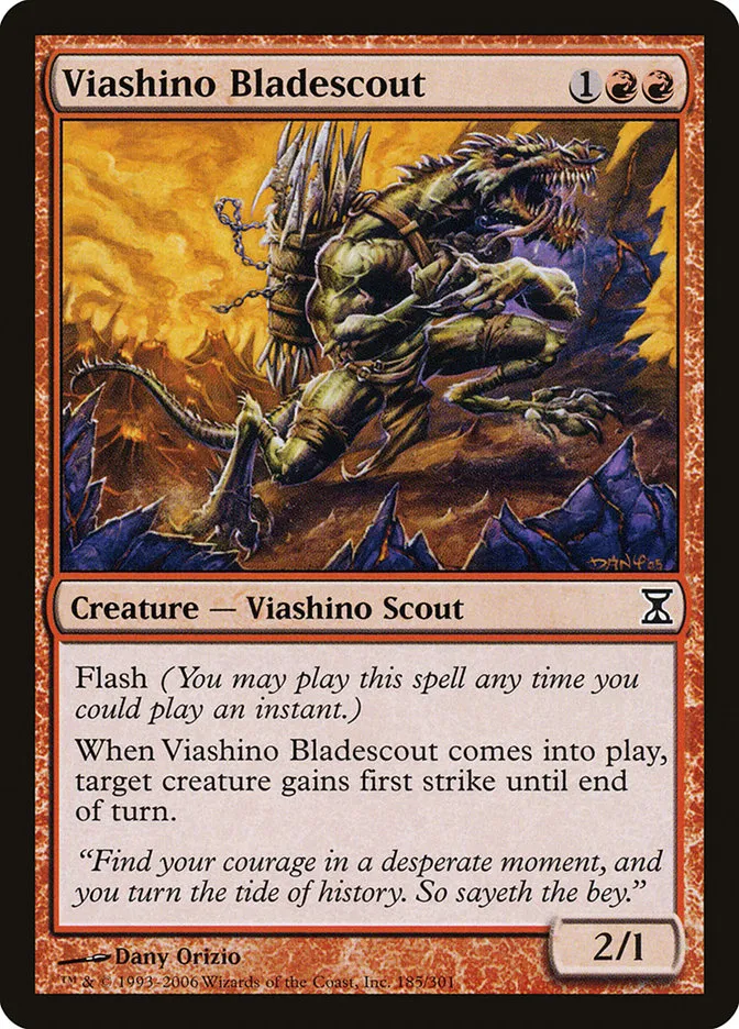 2006 Time Spiral Viashino Bladescout #185 common card image