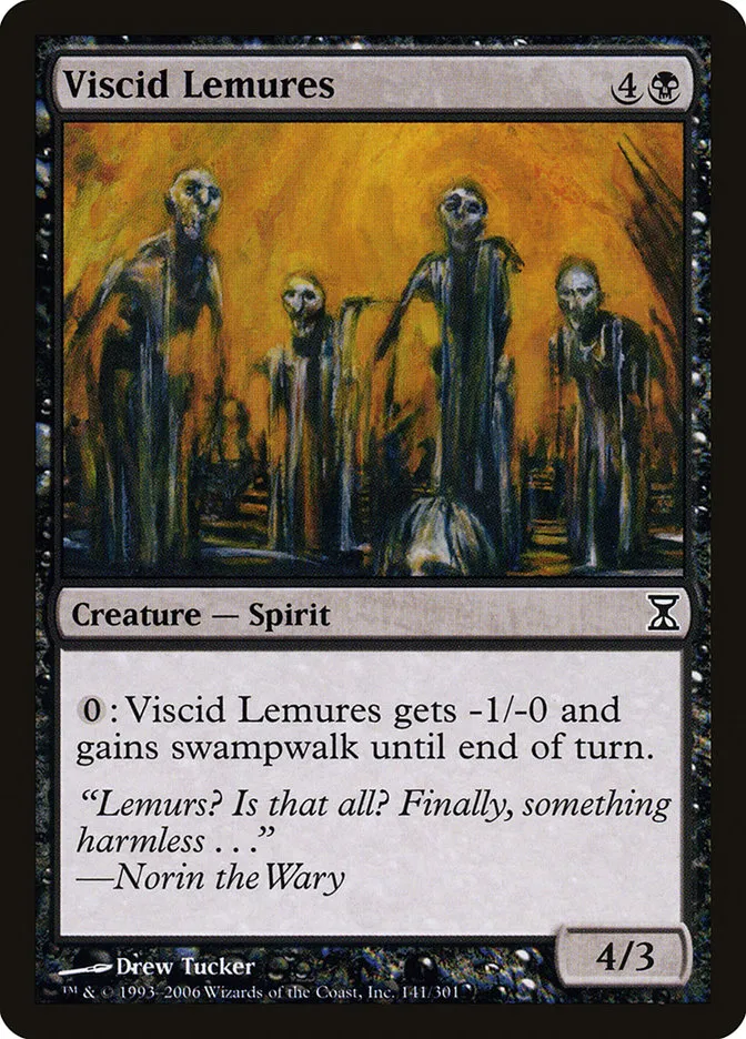 2006 Time Spiral Viscid Lemures common #141 common card image