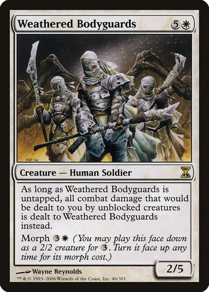 2006 Time Spiral Weathered Bodyguards #46 rare card image