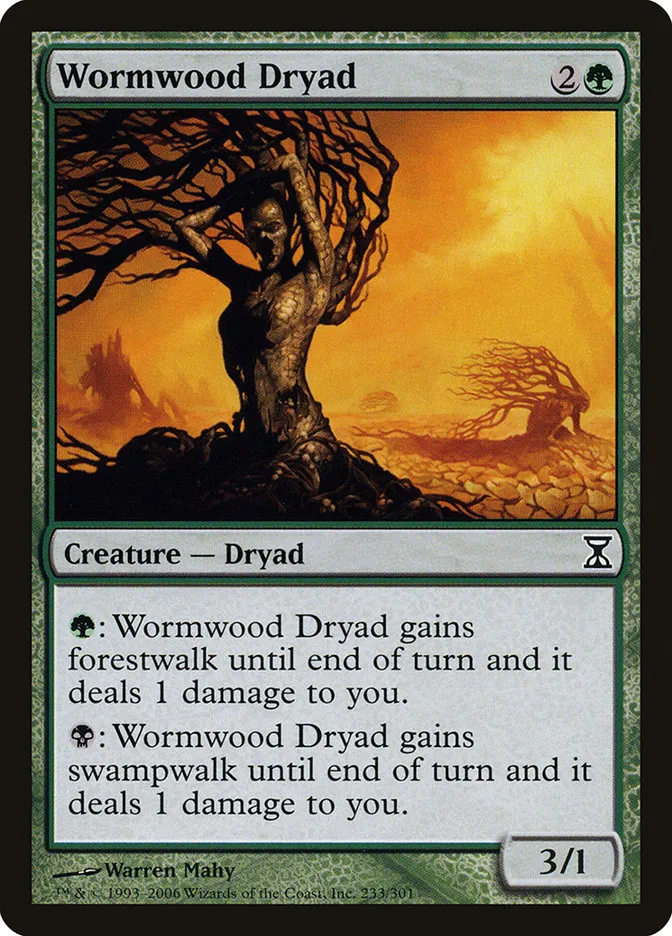 2006 Time Spiral Wormwood Dryad #233 common card image