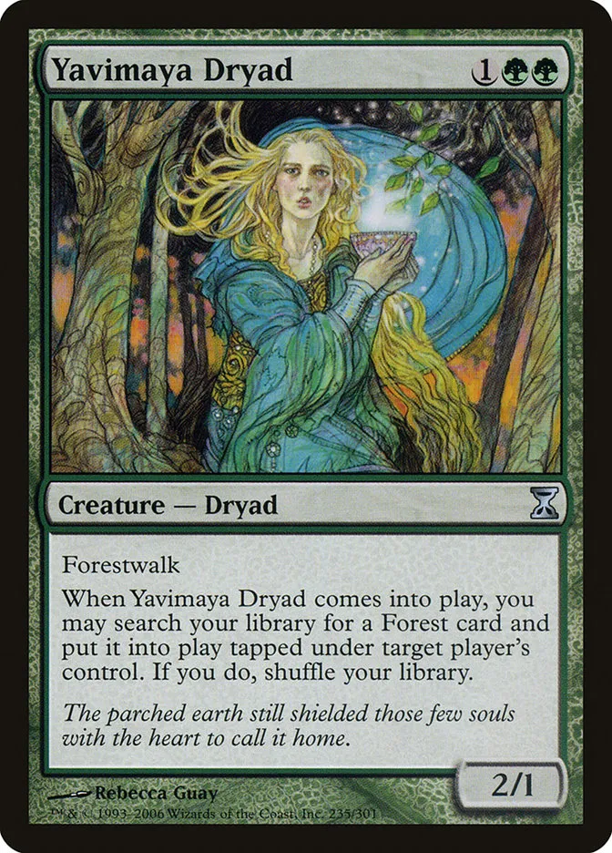 2006 Time Spiral Yavimaya Dryad #235 uncommon card image