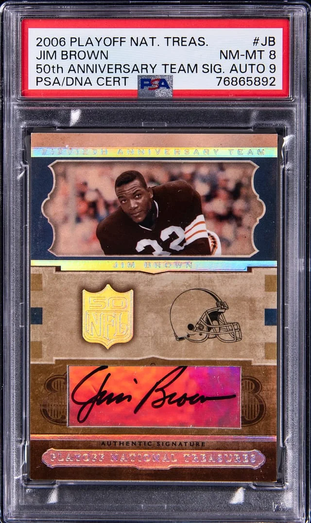 2006 Playoff Jim Brown National Treasures 50Th Anniversary Team Signature #JB card image