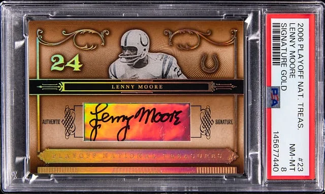 2006 Playoff Lenny Moore National Treasures Signature Gold #23 card image