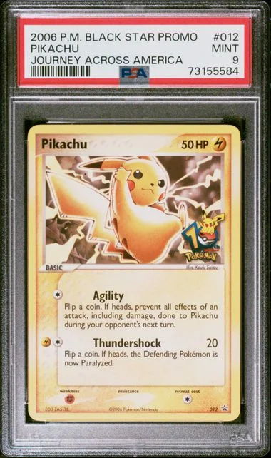 2006 Pokemon Black Star Promos Journey Across America Pikachu #012 card image