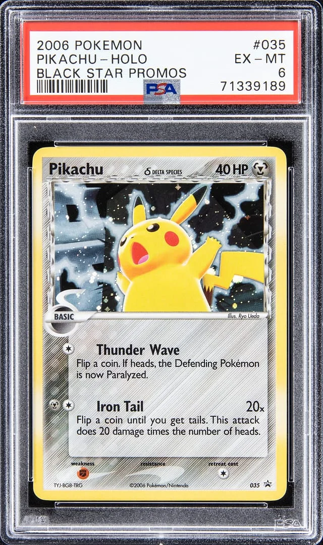 2006 Pokemon Black Star Promos Rare Holofoil Pikachu #035 card image