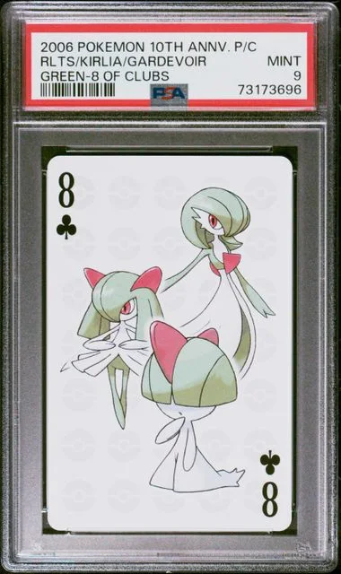 2006 Pokemon Center 10th Anniversary Playing Cards Green Deck Of Clubs Gardevoir/Kirlia/Ralts #8 card image