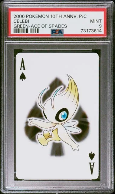 2006 Pokemon Center Anniversary Playing Cards Green Deck Celebi, #10th card image
