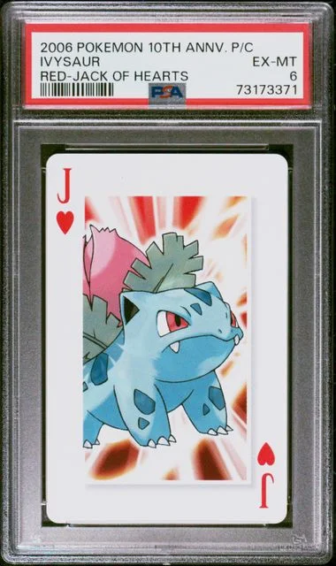 2006 Pokemon Center Anniversary Playing Cards Red Deck Ivysaur, Jack Of Hearts #10th card image