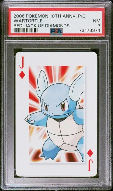 2006 Pokemon Center Anniversary Playing Cards Red Deck Jack Of Diamonds Wartortle #10th card image