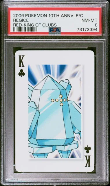 2006 Pokemon Center Anniversary Playing Cards Red Deck Regice, King Of Clubs #10th card image