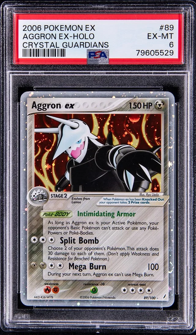2006 Pokemon Ex Crystal Guardians Aggron Ex-Holo #89 card image