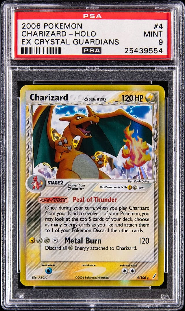 2006 Pokemon EX Crystal Guardians Holo Charizard #4 card image
