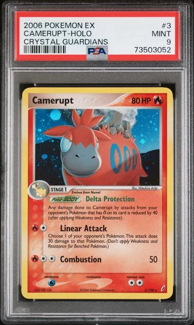 2006 Pokemon EX Crystal Guardians Rare Holofoil Camerup #3 card image