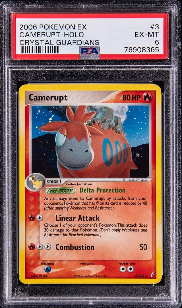 2006 Pokemon EX Crystal Guardians Rare Holofoil Camerupt #3 card image
