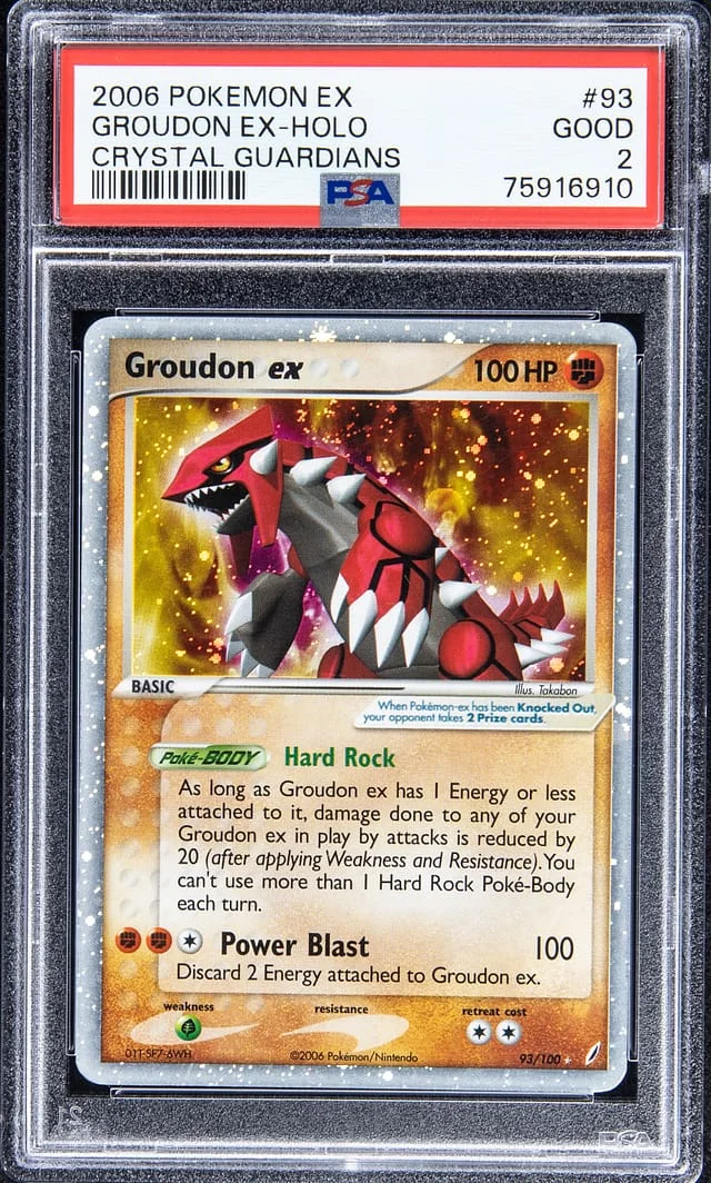 2006 Pokemon EX Crystal Guardians Rare Holofoil Groudon EX #93 card image