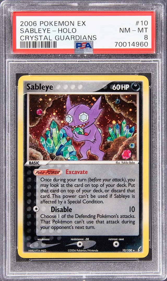 2006 Pokemon EX Crystal Guardians Rare Holofoils Sableye #10 card image