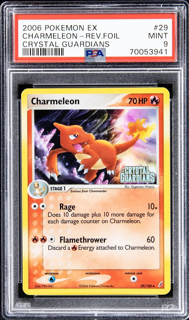 2006 Pokemon EX Crystal Guardians Reverse Holofoil Charmeleon #29 card image