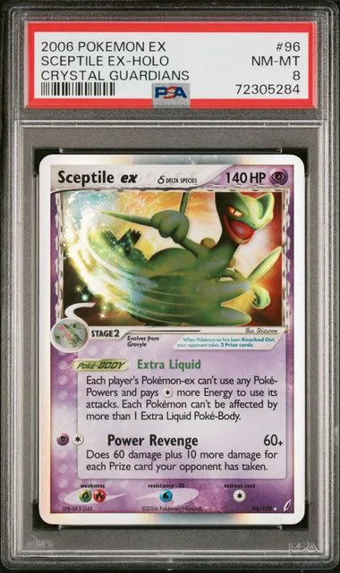 2006 Pokemon Ex Crystal Guardians Sceptile Ex-Holo #96 card image