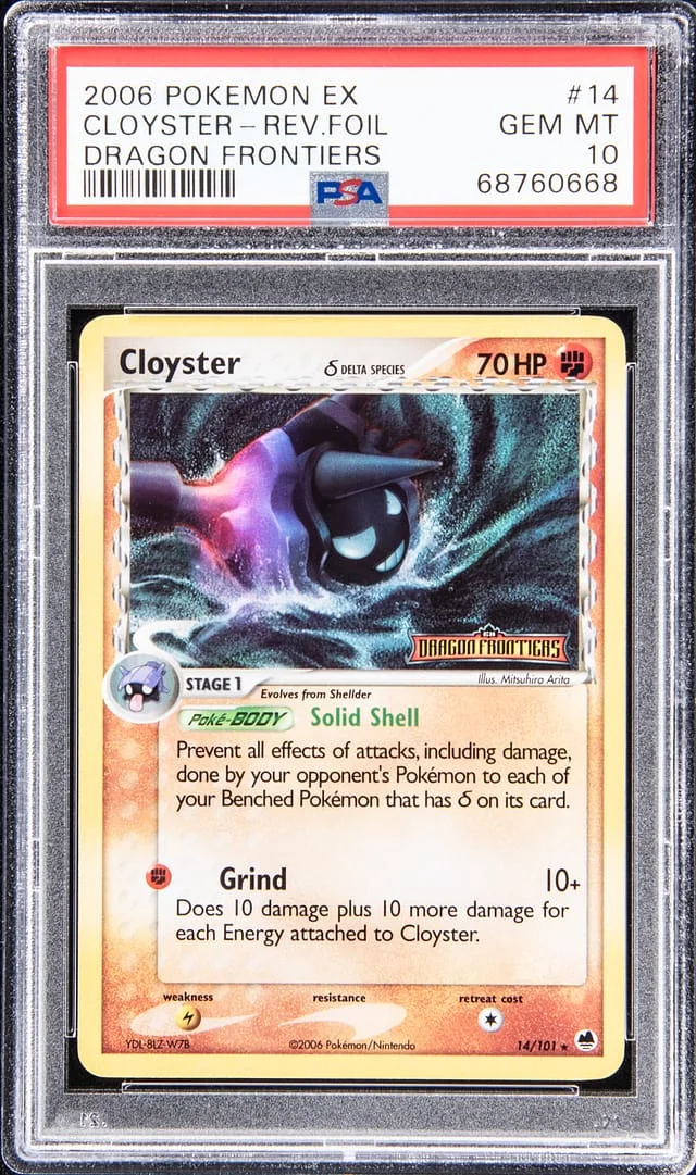 2006 Pokemon EX Dragon Frontiers Cloyster Reverse #14 card image