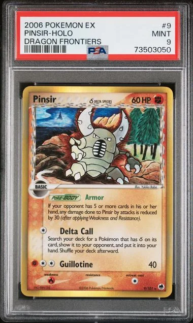2006 Pokemon EX Dragon Frontiers Holofoil Pinsir #9 card image