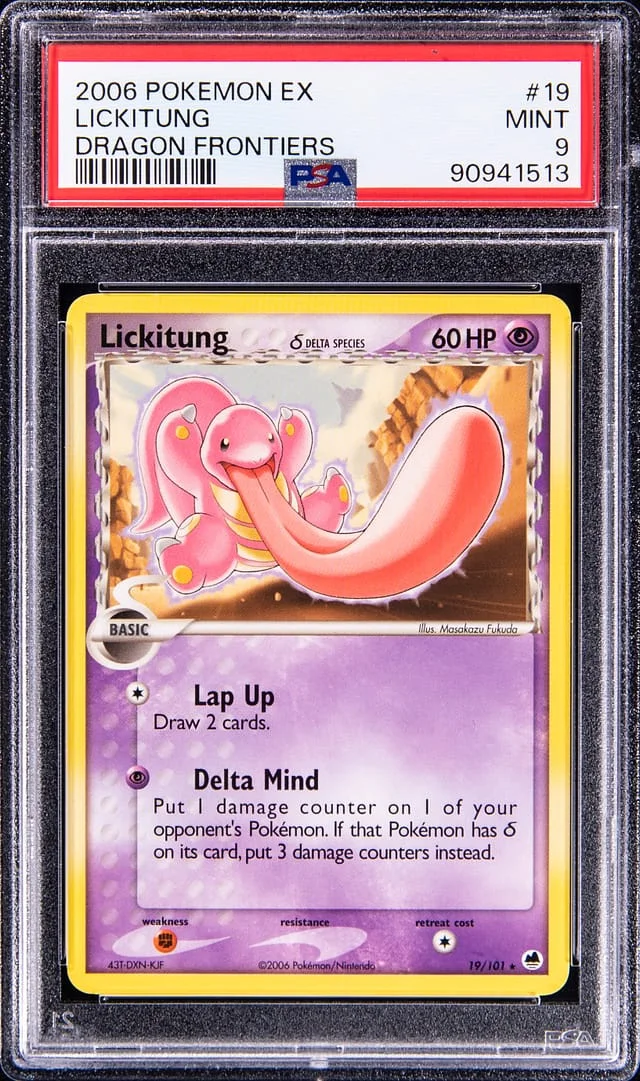 2006 Pokemon EX Dragon Frontiers Lickitung #19 card image