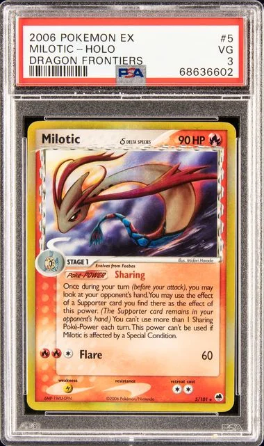 2006 Pokemon Ex Dragon Frontiers Milotic-Holo #5 card image