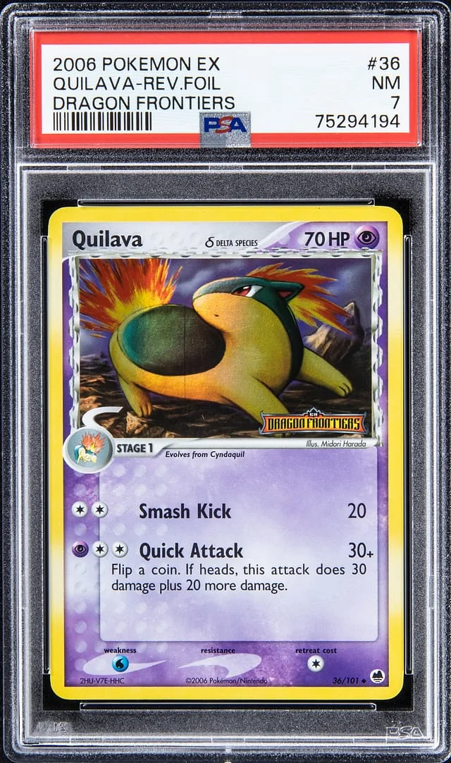 2006 Pokemon EX Dragon Frontiers - Reverse Foil Quilava #36 card image