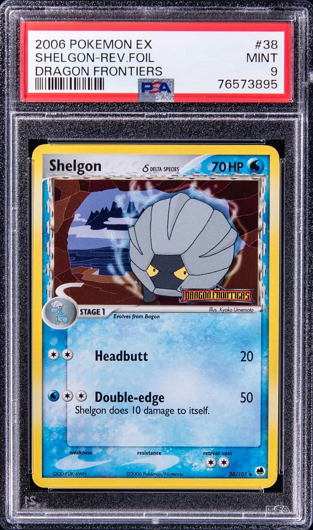 2006 Pokemon Ex Dragon Frontiers Shelgon-Reverse #38 card image
