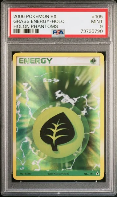 2006 Pokemon EX Holon Phantoms Holofoil Grass Energy #105 card image