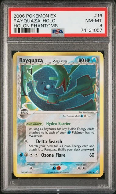 2006 Pokemon EX Holon Phantoms Holofoil Rayquaza #16 card image
