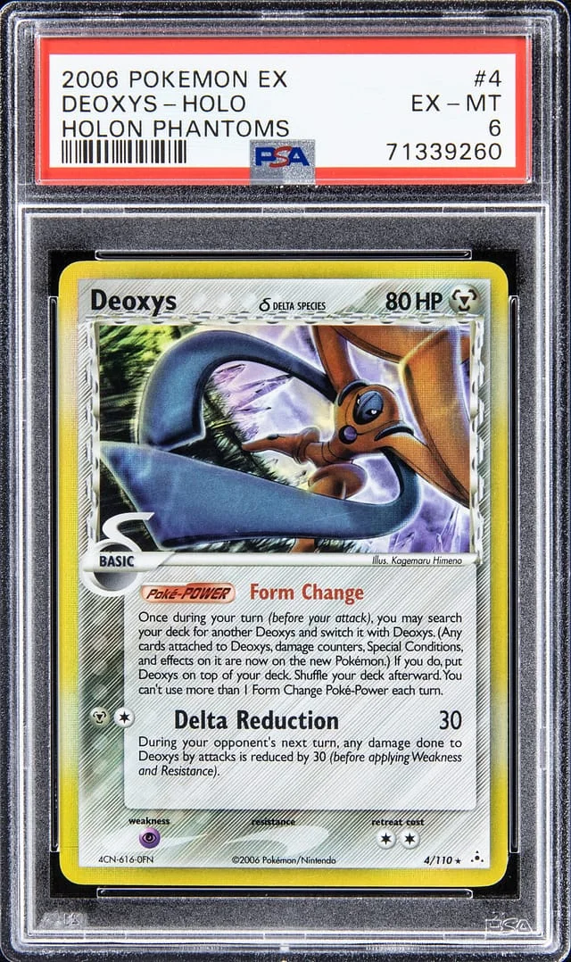 2006 Pokemon EX Holon Phantoms Rare Holofoil Deoxys #4 card image