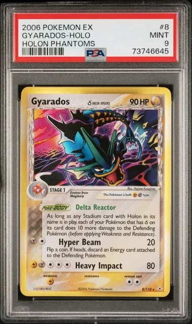 2006 Pokemon EX Holon Phantoms Rare Holofoil Gyarados #8 card image