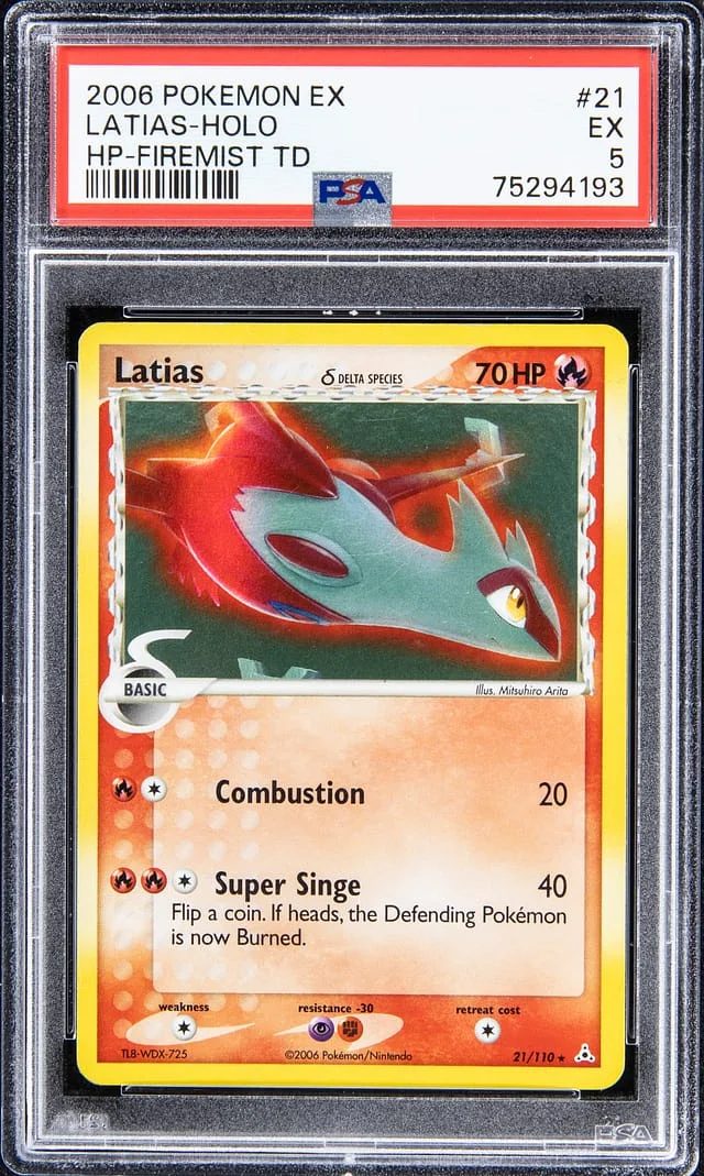 2006 Pokemon EX HP - Firemist TD - Holo Latias #21 card image
