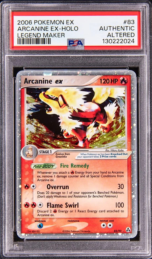 2006 Pokemon EX Legend Maker Arcanine EX-Holo #83 card image