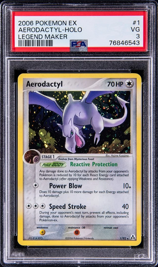 2006 Pokemon Ex Legend Maker Holo Aerodactyl #1 card image