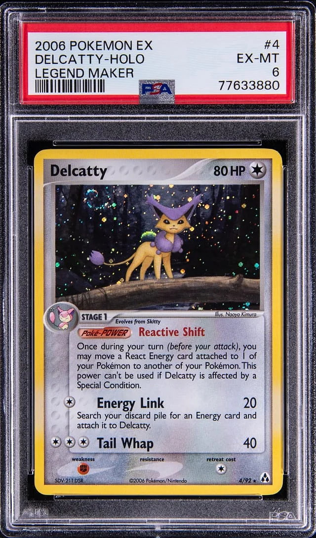 2006 Pokemon Ex Legend Maker Holo Delcatty #4 card image