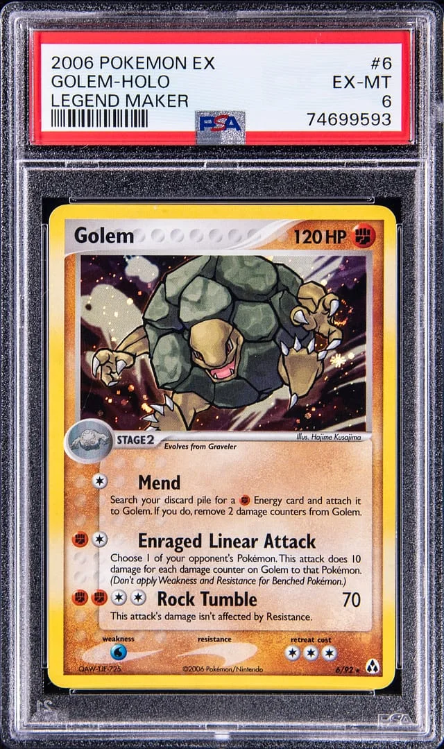 2006 Pokemon Ex Legend Maker Holo Golem #6 card image