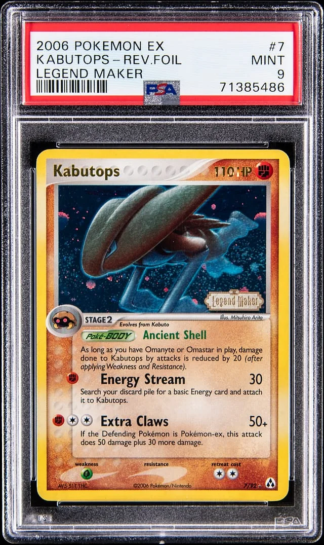 2006 Pokemon EX Legend Maker Holo Kabutops #7 card image