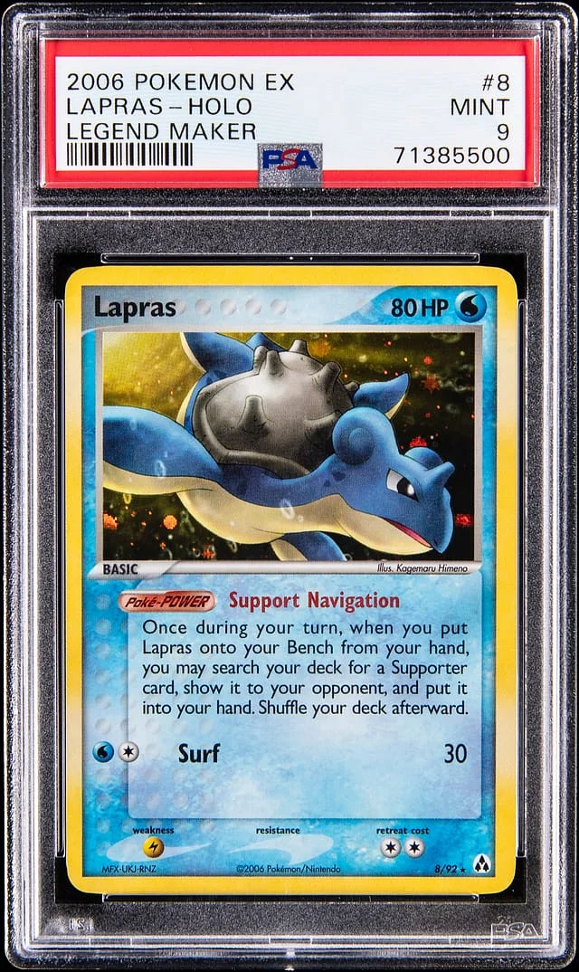 2006 Pokemon EX Legend Maker Holo Lapras #8 card image