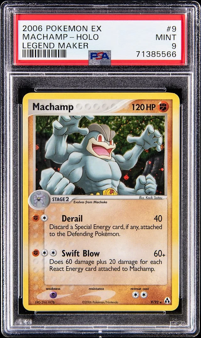 2006 Pokemon EX Legend Maker Holo Machamp #9 card image