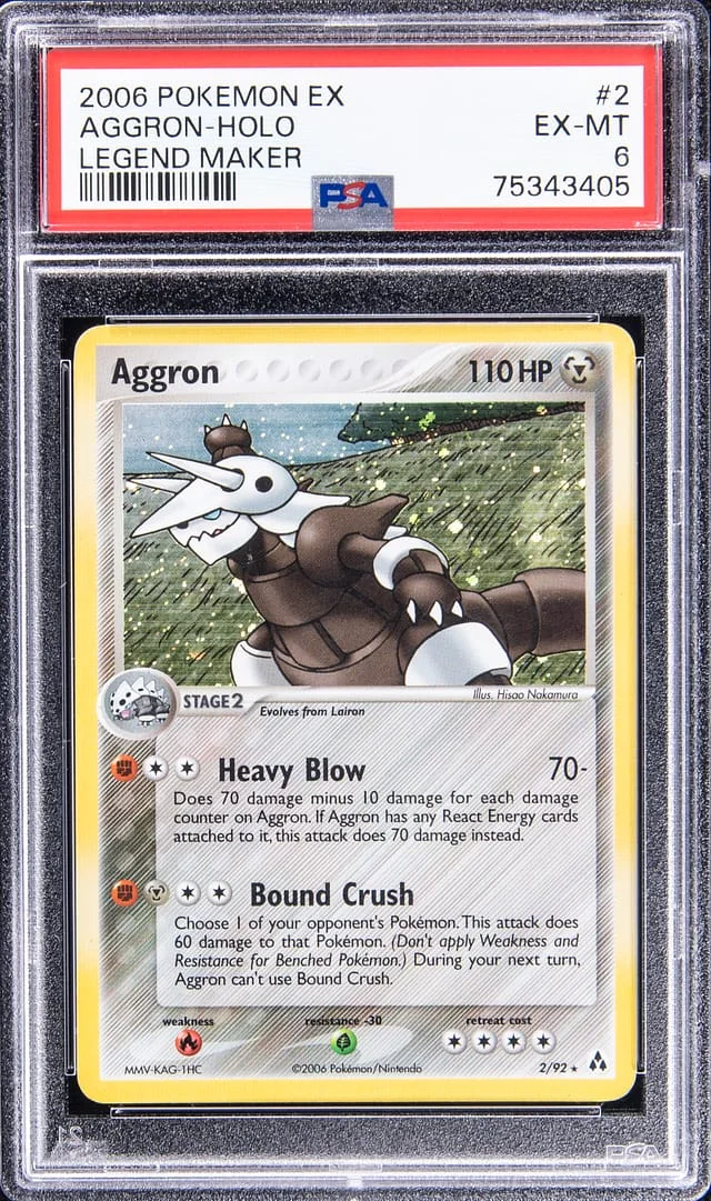 2006 Pokemon EX Legend Maker - Holofoil Aggron #2 card image