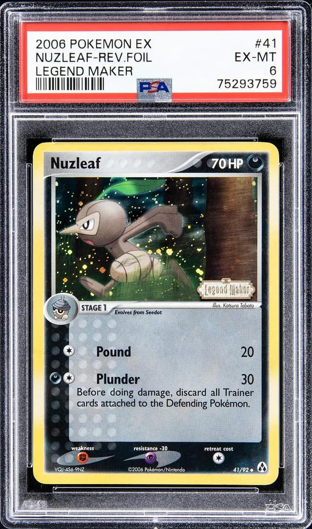 2006 Pokemon EX Legend Maker Nuzleaf - Reverse #41 card image